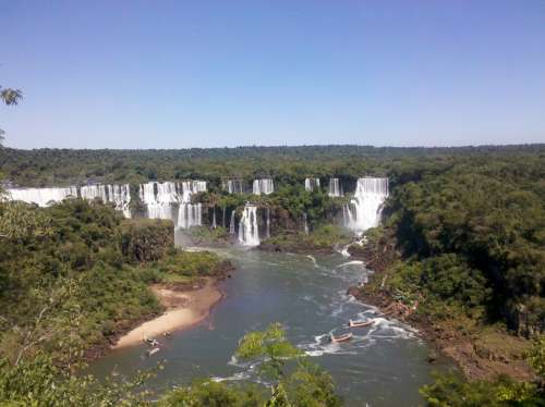 Cataracts Water Falls Iguaçu Foz Foz Do Iguaçu
