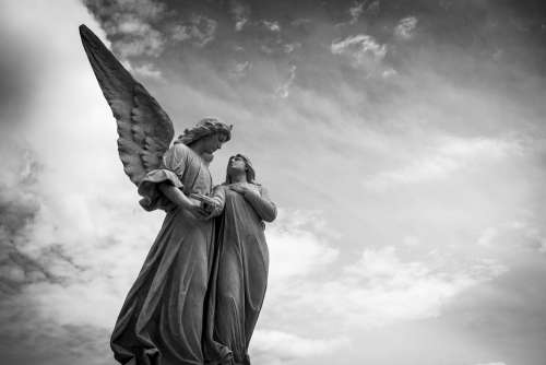 Cemetery Peace Angel Sculpture Figure Calm