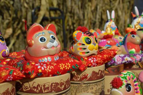 Ceramic Toys China Culture Sculpture Colorful