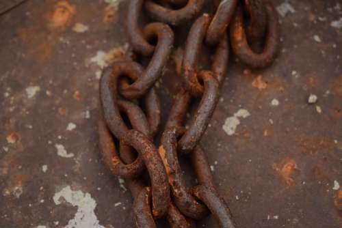 Chains Rust Metal Iron Old Connected Corrosion