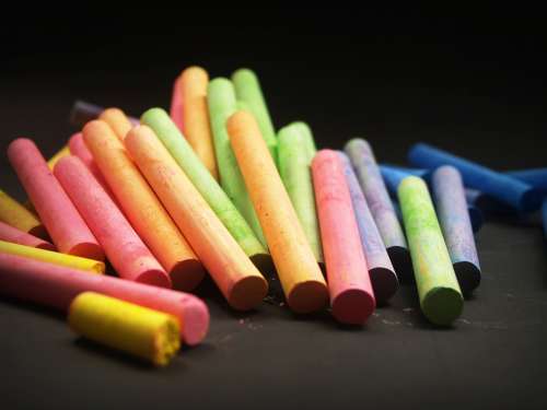 Chalk Drawing Artistic Arts Bright Color Colorful