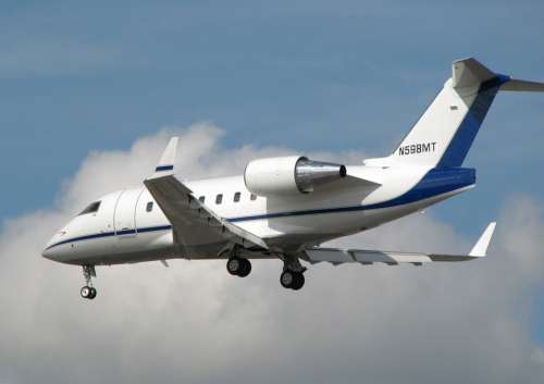 Challenger Bombardier Landing Aircraft Airplane