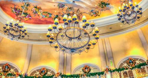 Chandelier Bellagio Las Vegas Balcony Ceiling