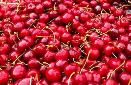 Cherries Sweet Cherries Heart Cherries Fruit Red