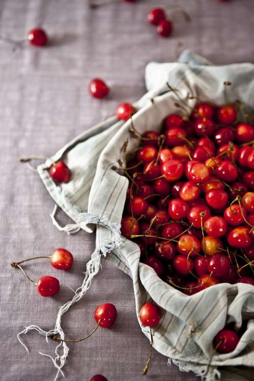 Cherries Fruits Healthy Food Berries Fresh