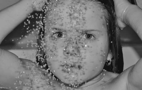 Child Shower Drop Of Water Wet