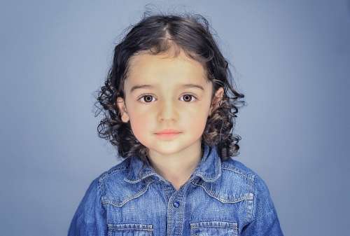 Child Portrait Curly Hair Model Beauty Hairstyle