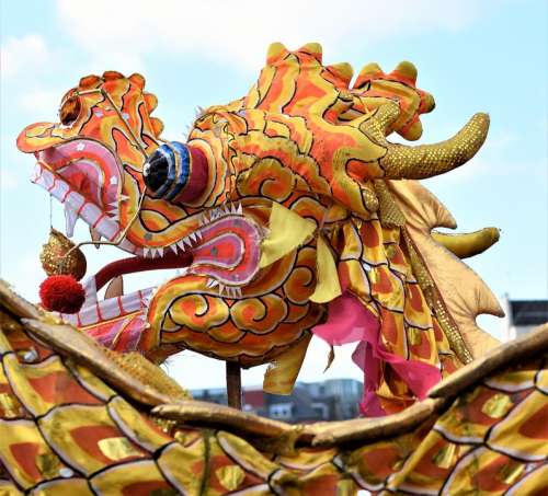 Chinese New Year Dragon Lion Nottingham Uk Colour
