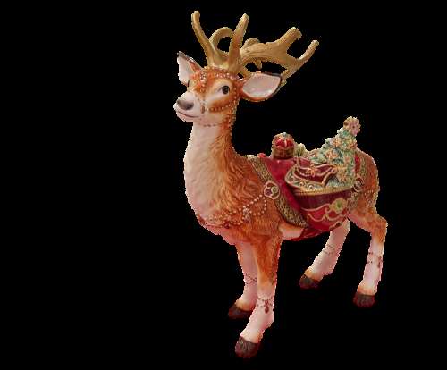 Christmas Reindeer Hirsch Figure Gifts Saddle