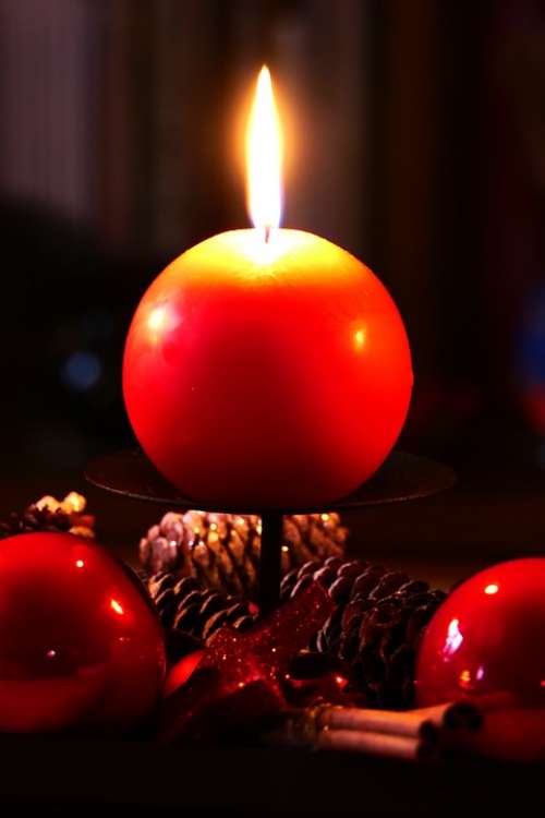 Christmas Candle Advent Light Decoration Flame