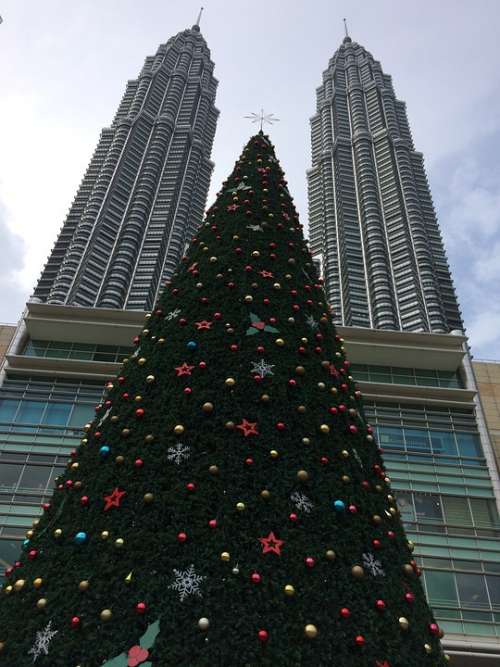 Christmas Kuala Lumpur Twin Towers Malaysia
