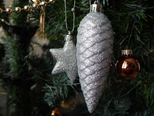 Christmas Star Pinecone Christmas Tree Ornament