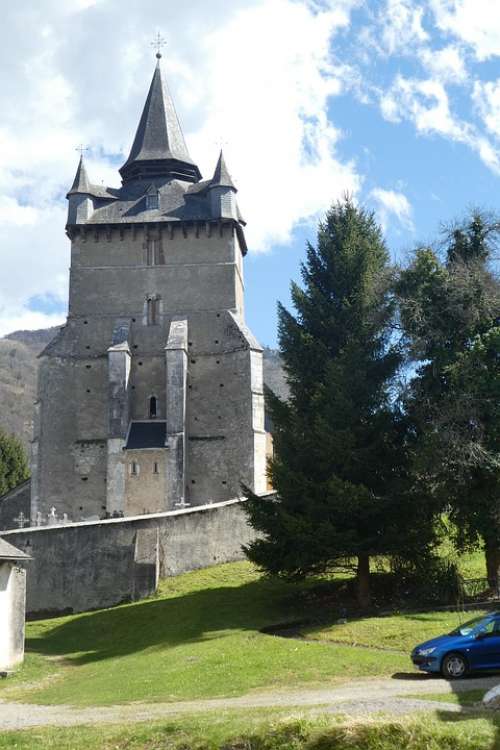 Church Bagnères-Baudéan Pyrénées Mountain