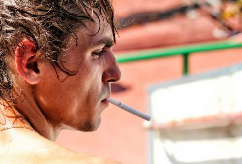 Cigarette Man Person Smoking Smoker Smoke