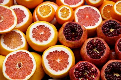 Citrus Oranges Pomegranates Grapefruit Seeds Fruit