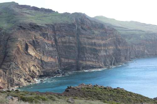 Cliff Sea Coast Water Landscape Rock