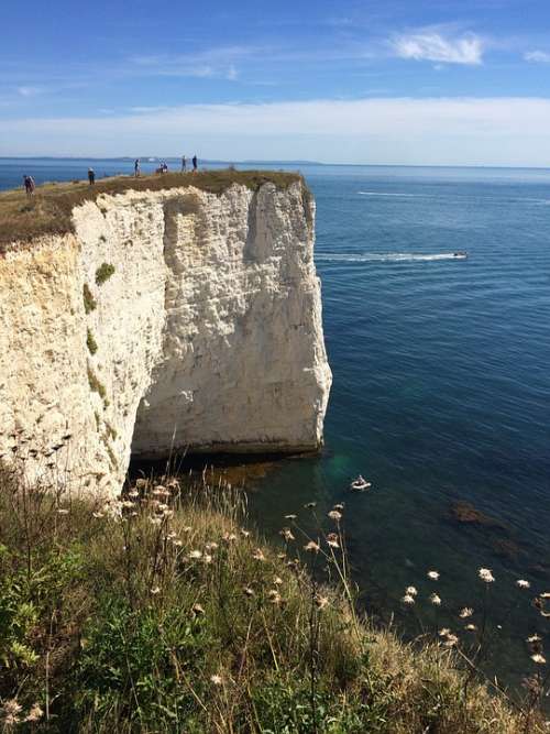 Cliffs United Kingdom Sea Coast Landscape Rock