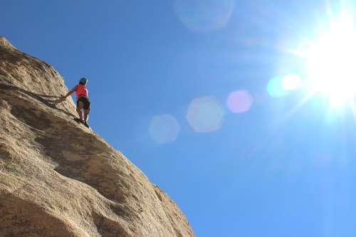 Climber Rock Wall Vertical Mountain Sport Extreme