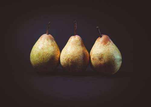 Close-Up Pears Fruits Delicious Food Healthy