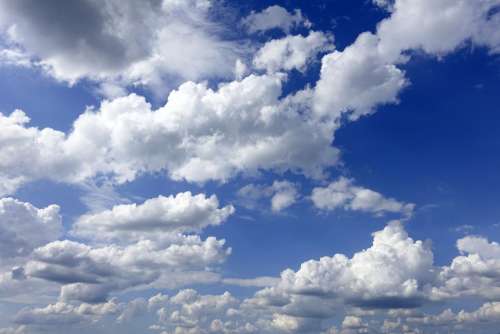 Clouds Sky Weather Cumulus Clouds Atmosphere Blue