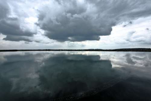 Clouds Water Sky Drama Reflection