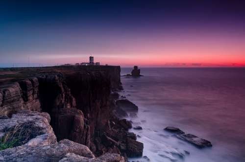 Coast Cliffs Lighthouse Beacon Warning Light