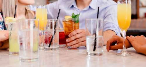 Cocktails Socializing People Group Gathering