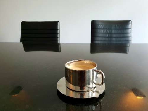 Coffee Cup Table Beans Heiss Drink