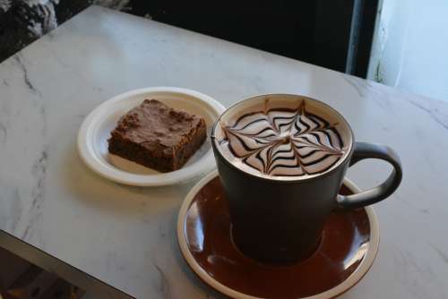 Coffee Brownie Cafe Espresso Creamy Delicious