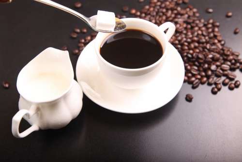 Coffee Coffee Beans Cup Of Coffee Millk Sugar