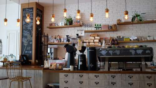 Coffee Shop Barista Cafe Worker Coffee Man Adult