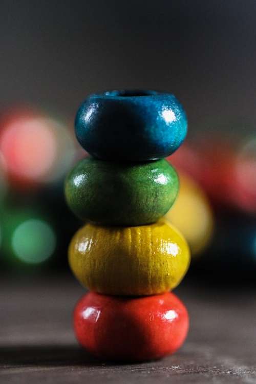 Color Colorful Background Close Up Beads Wood