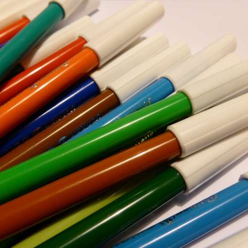 Color Felt Tip Pens Colorful Stationery Pens Paint