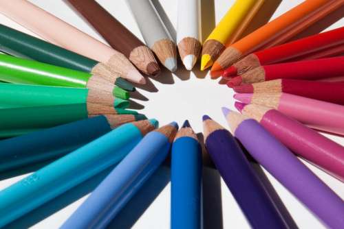 Colored Pencils Colour Pencils Star Color Circle