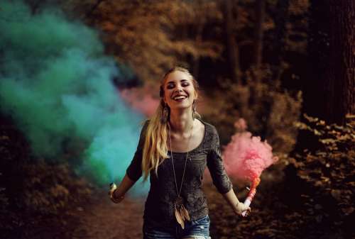 Colorful Colourful Happy Outdoors Person Smoke