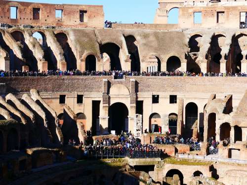 Colosseum Rome Amphitheater Landmark Building Old