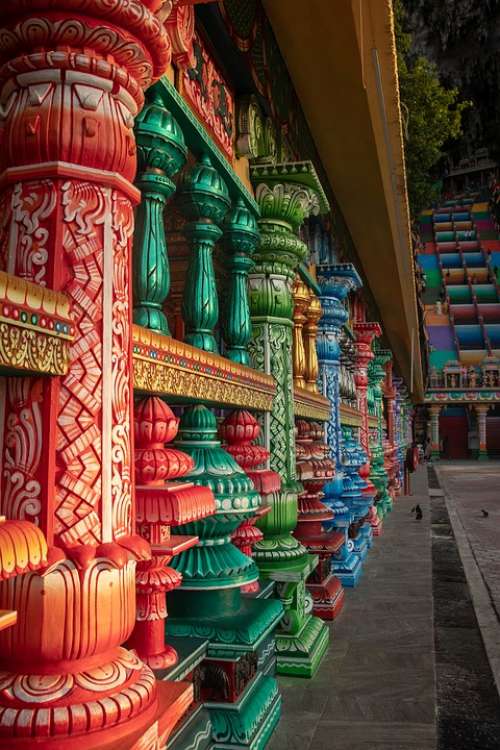 Columns Colourful Colour Color Colorful