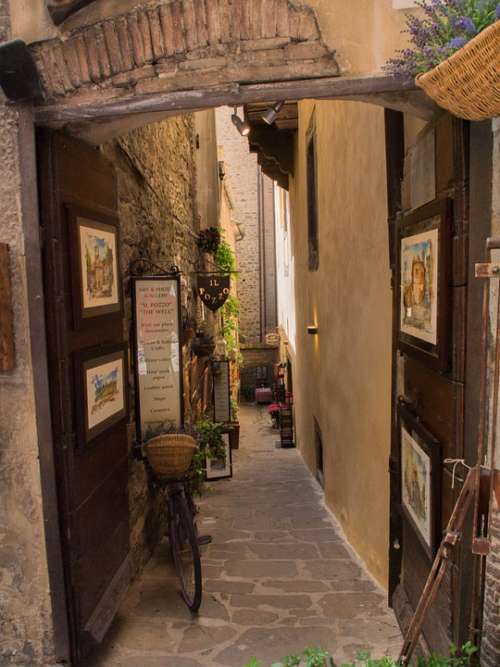 Cortona Alley Frames Italy