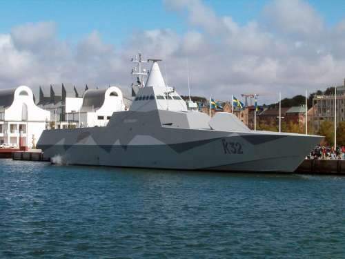 Corvette Ship Stealth Warship Patrol Swedish Navy