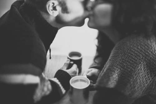 Couple Kiss Together Kissing Romance Tenderness