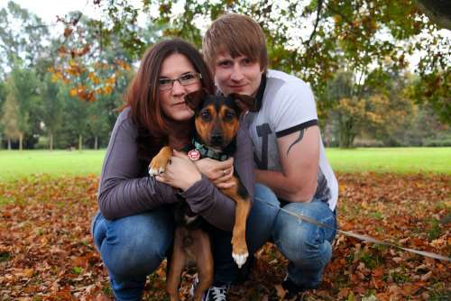 Couple Love Pets Dog Family Nature