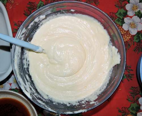 Cream Eggs Mascarpone Bowl Pie Dish Preparation