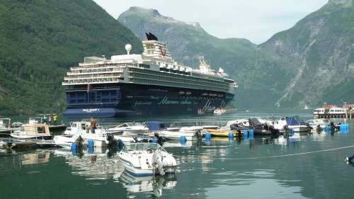 Cruise Ship Norway Geirangerfjord