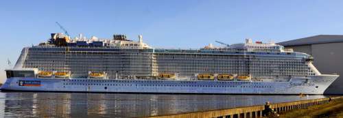 Cruise Ship Meyer Werft Papenburg Germany Undocking