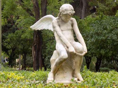 Cupid Statue Zappeion Garden Athens Greece
