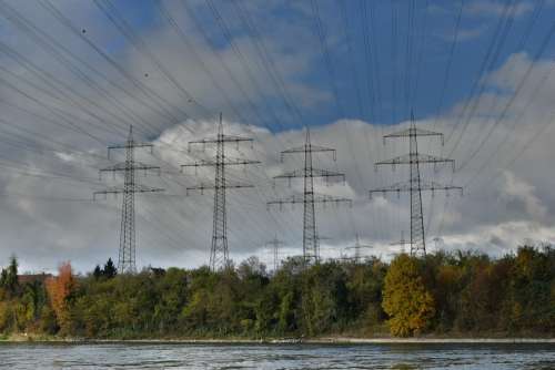 Current Lines Line Energy River Rhine Mast
