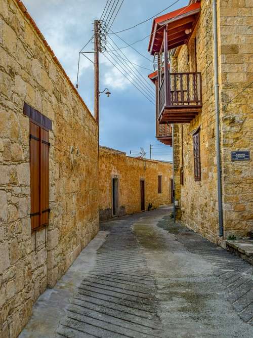 Cyprus Arsos Village Street Houses Architecture