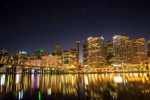 Darling Harbour Sydney Australia City Skyline