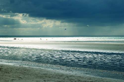 Dauville Sea Horizon Beach Sand Clouds Handle