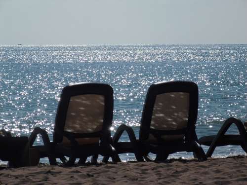 Deck Chair Beach Vacations Sea Water Relax